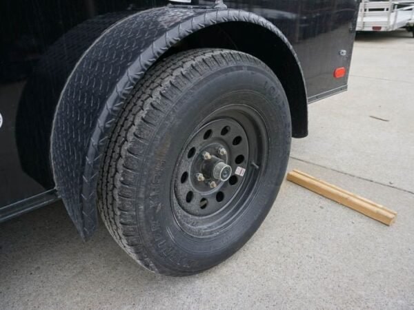 7×12 Enclosed Trailer Black V-Nose Blackout Package 3,500lb Axle Storage - Image 14