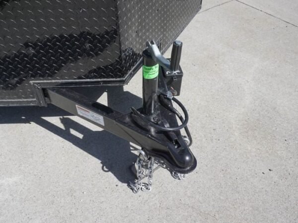 7×16 Enclosed Trailer Black V-Nose Blackout Pkg Tandem Axle Storage - Image 11