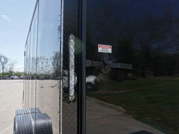 7×16 Enclosed Trailer Black V-Nose Blackout Pkg Tandem Axle Storage - Image 13