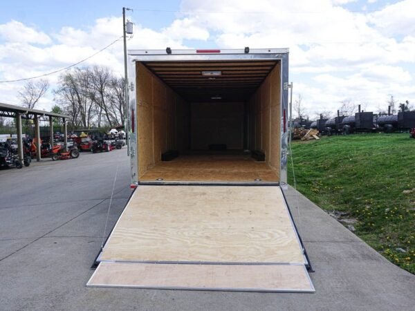 8.5×28 Custom Charcoal Flat Nose Enclosed Trailer (2) 5200 Axles Storage - Image 5