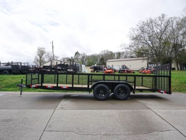 6.4×20 2ft Mesh Sides Utility Trailer Dovetail (2) 3500lb Axle - Image 4