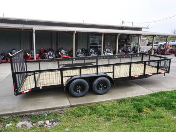 6.4×20 2ft Mesh Sides Utility Trailer Dovetail (2) 3500lb Axle - Image 11