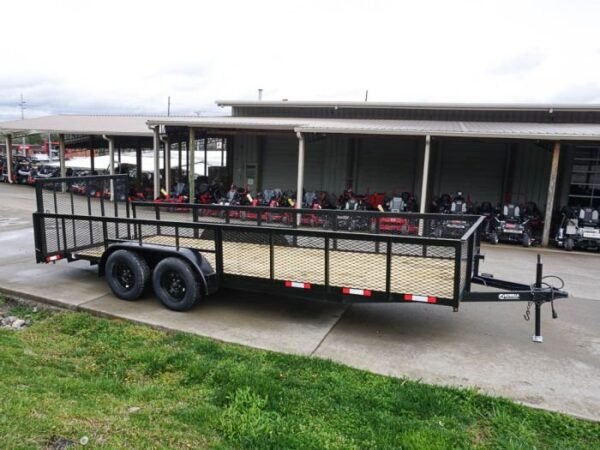 6.4×20 2ft Mesh Sides Utility Trailer Dovetail (2) 3500lb Axle