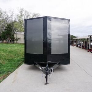 8.5 x 24 Charcoal/Black Enclosed Trailer with Blackout Package Storage