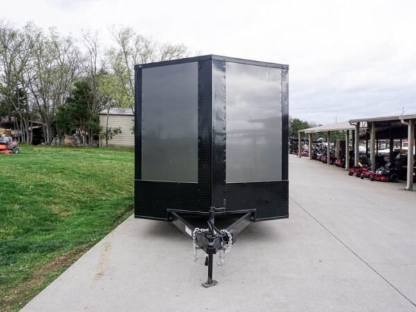 8.5 x 24 Charcoal/Black Enclosed Trailer with Blackout Package Storage