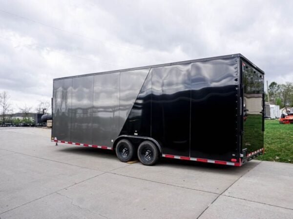 8.5 x 24 Charcoal/Black Enclosed Trailer with Blackout Package Storage - Image 4