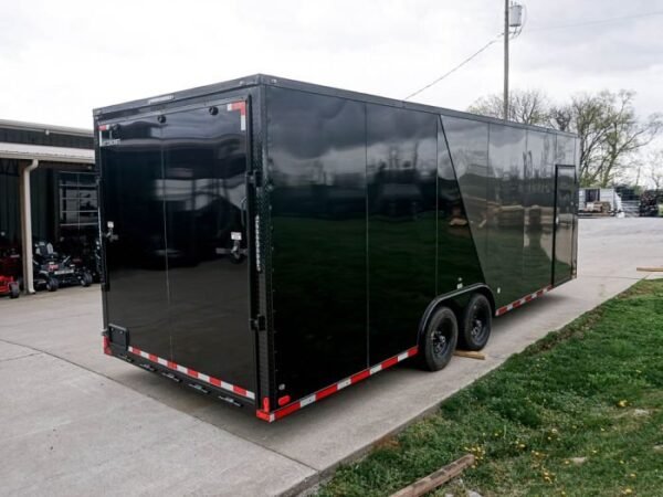 8.5 x 24 Charcoal/Black Enclosed Trailer with Blackout Package Storage - Image 6