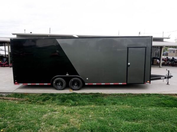 8.5 x 24 Charcoal/Black Enclosed Trailer with Blackout Package Storage - Image 7