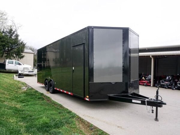 8.5 x 24 Charcoal/Black Enclosed Trailer with Blackout Package Storage - Image 9