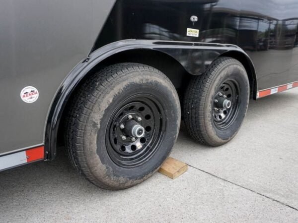 8.5 x 24 Charcoal/Black Enclosed Trailer with Blackout Package Storage - Image 11