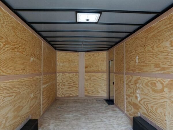 8.5 x 24 Charcoal/Black Enclosed Trailer with Blackout Package Storage - Image 16