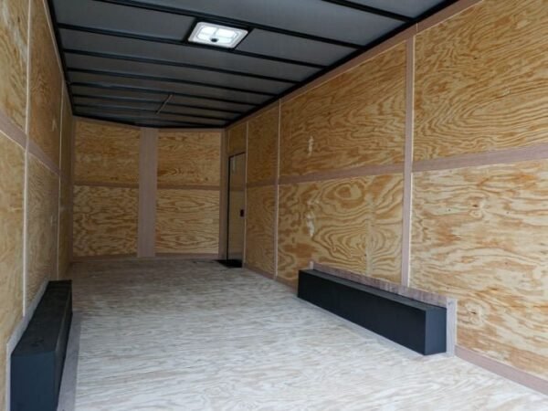 8.5 x 24 Charcoal/Black Enclosed Trailer with Blackout Package Storage - Image 19