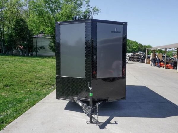 6×12 Enclosed Trailer Charcoal V-Nose Blackout Package 3,500lb Axle Storage - Image 2