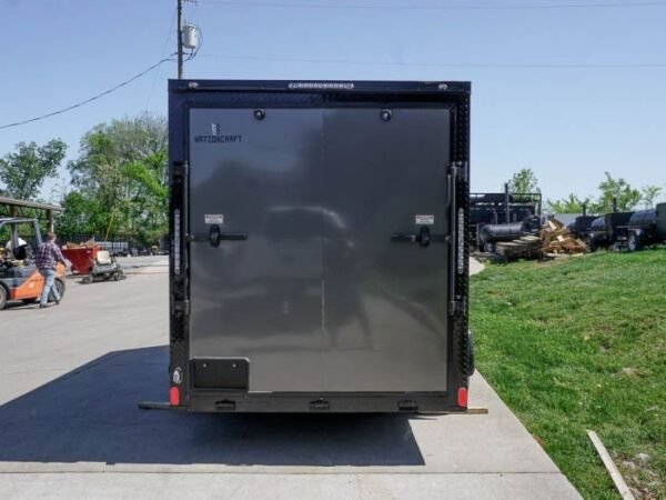 6×12 Enclosed Trailer Charcoal V-Nose Blackout Package 3,500lb Axle Storage - Image 6