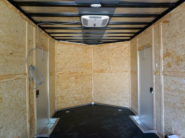 8.5×18 Custom Two-Tone Enclosed Trailer with Rubber Floor Storage - Image 4