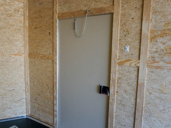 8.5×18 Custom Two-Tone Enclosed Trailer with Rubber Floor Storage - Image 9