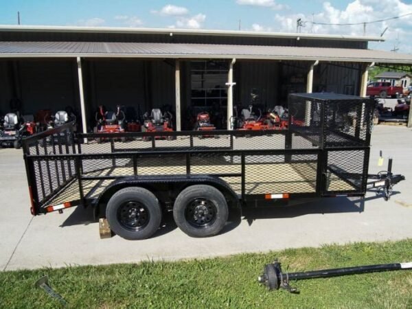 6.4×14 Dovetail Utility Trailer Stacked Baskets (2) 3500lb Axles - Image 6