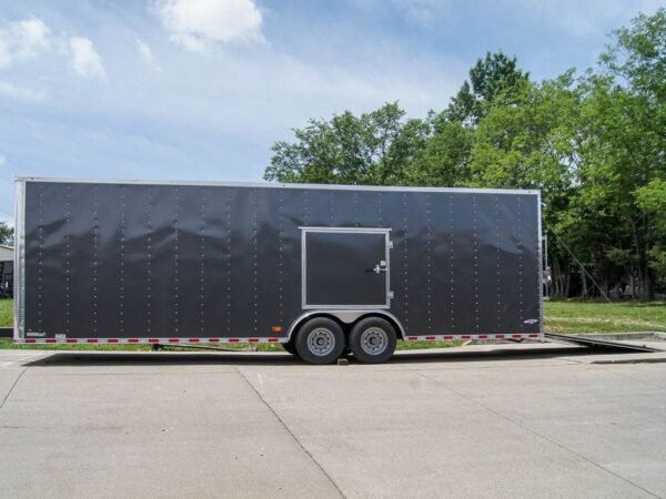 8.5×28 Charcoal Custom Enclosed Trailer (2) 7K Axles Storage - Image 11
