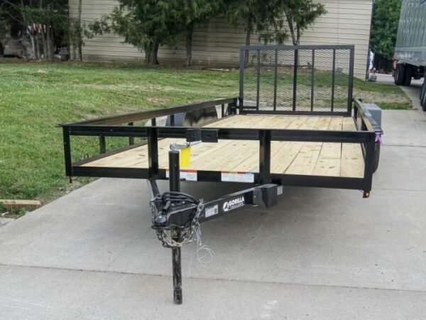 7×20 Straight Deck Utility Trailer (2) 3500lb Axles with Tall Gate - Image 2