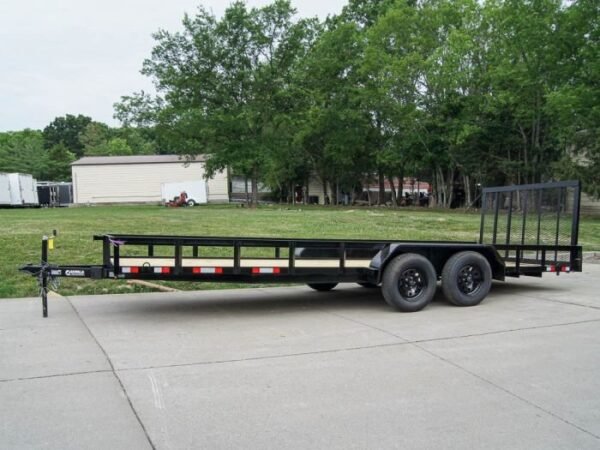 7×20 Straight Deck Utility Trailer (2) 3500lb Axles with Tall Gate