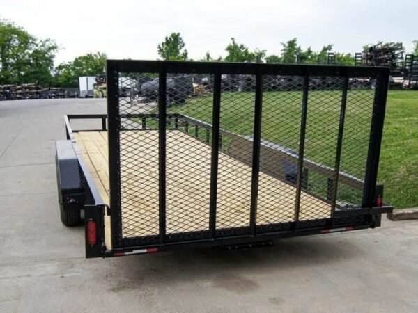 7×20 Straight Deck Utility Trailer (2) 3500lb Axles with Tall Gate - Image 3