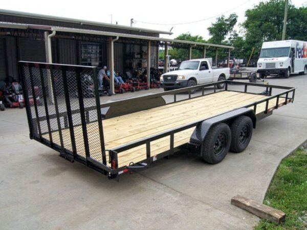 7×20 Straight Deck Utility Trailer (2) 3500lb Axles with Tall Gate - Image 5