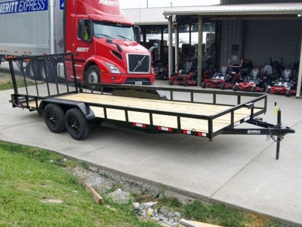7×20 Straight Deck Utility Trailer (2) 3500lb Axles with Tall Gate - Image 7