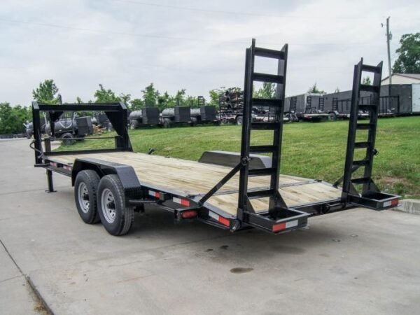 7×20 Gooseneck Equipment Trailer (2) 7K Axles Standup Ramps - Image 5