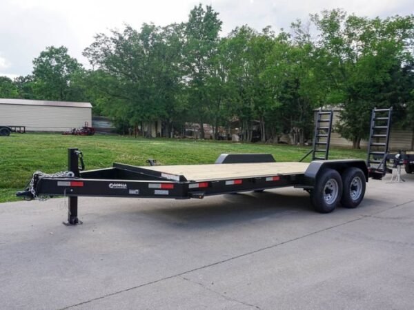 7×18 I-Beam Equipment Trailer (2) 7K Axles Stand-Up Ramps - Image 2