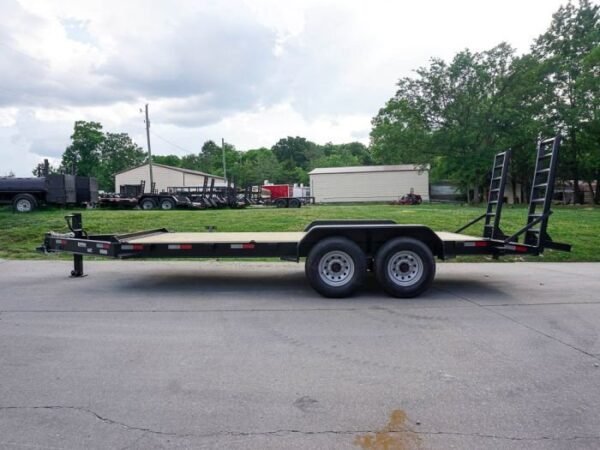7×18 I-Beam Equipment Trailer (2) 7K Axles Stand-Up Ramps - Image 3