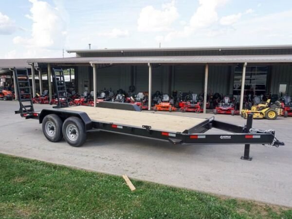 7×18 I-Beam Equipment Trailer (2) 7K Axles Stand-Up Ramps - Image 8
