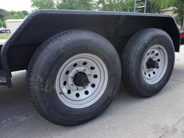 7×18 I-Beam Equipment Trailer (2) 7K Axles Stand-Up Ramps - Image 13