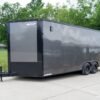 8.5×20 Charcoal Enclosed Trailer with Blackout Package (2) 5200lb Axles Storage