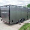 8.5×20 Charcoal Enclosed Trailer with Blackout Package (2) 5200lb Axles Storage - Image 7