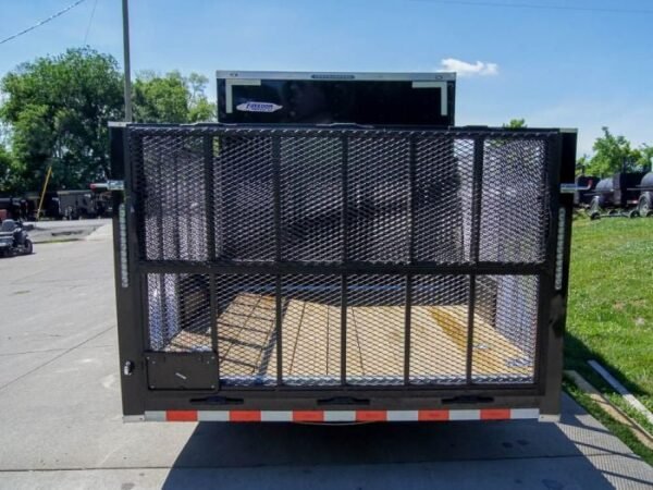 7×18 Hybrid Flat-Nose Enclosed Trailer with 4ft Mesh Deck Storage - Image 5