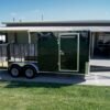 7×18 Hybrid Flat-Nose Enclosed Trailer with 4ft Mesh Deck Storage - Image 6