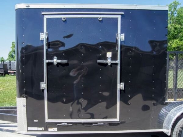 7×18 Hybrid Flat-Nose Enclosed Trailer with 4ft Mesh Deck Storage - Image 9