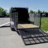 7×18 Hybrid Flat-Nose Enclosed Trailer with 4ft Mesh Deck Storage - Image 17