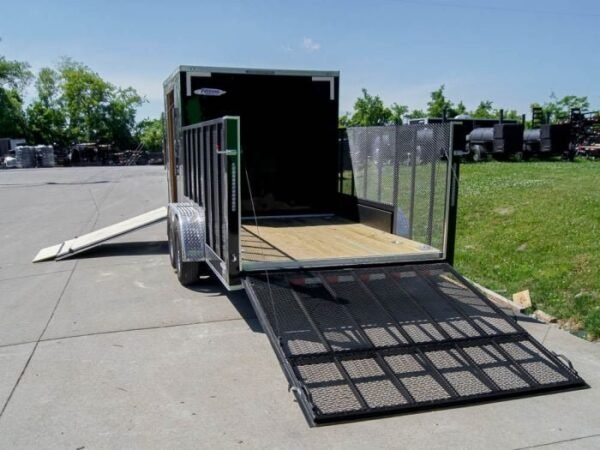7×18 Hybrid Flat-Nose Enclosed Trailer with 4ft Mesh Deck Storage - Image 17
