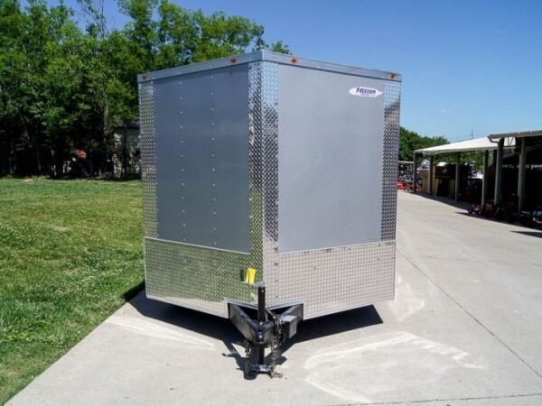 8.5×24 Two Tone-Black/Silver Enclosed Trailer (2) 5200lb Axle Storage - Image 2
