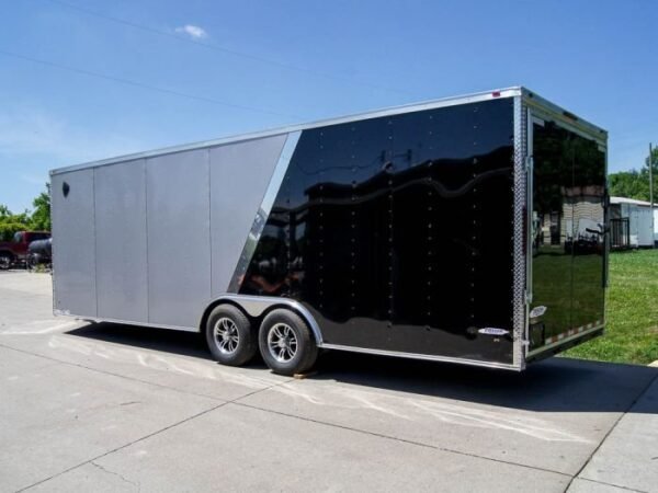 8.5×24 Two Tone-Black/Silver Enclosed Trailer (2) 5200lb Axle Storage - Image 4
