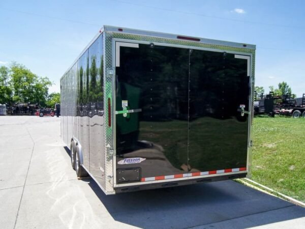 8.5×24 Two Tone-Black/Silver Enclosed Trailer (2) 5200lb Axle Storage - Image 5