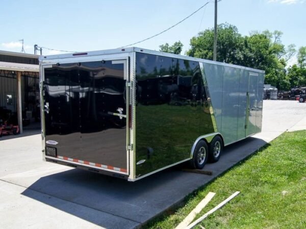 8.5×24 Two Tone-Black/Silver Enclosed Trailer (2) 5200lb Axle Storage - Image 6