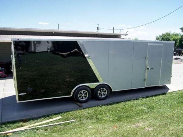 8.5×24 Two Tone-Black/Silver Enclosed Trailer (2) 5200lb Axle Storage - Image 7
