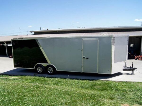 8.5×24 Two Tone-Black/Silver Enclosed Trailer (2) 5200lb Axle Storage - Image 8