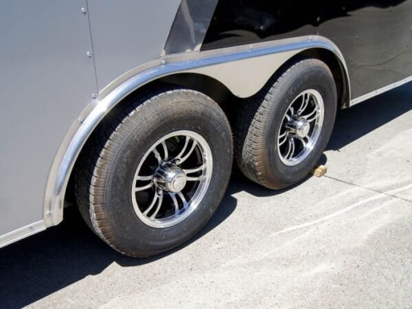 8.5×24 Two Tone-Black/Silver Enclosed Trailer (2) 5200lb Axle Storage - Image 11