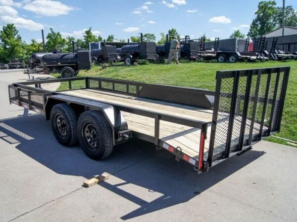 6.4×16 Dovetail Utility Trailer with Side Baskets (2) 3500lb Axles - Image 4