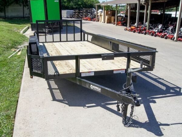 6.4×16 Dovetail Utility Trailer with Side Baskets (2) 3500lb Axles - Image 7