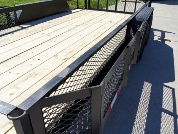 6.4×16 Dovetail Utility Trailer with Side Baskets (2) 3500lb Axles - Image 10