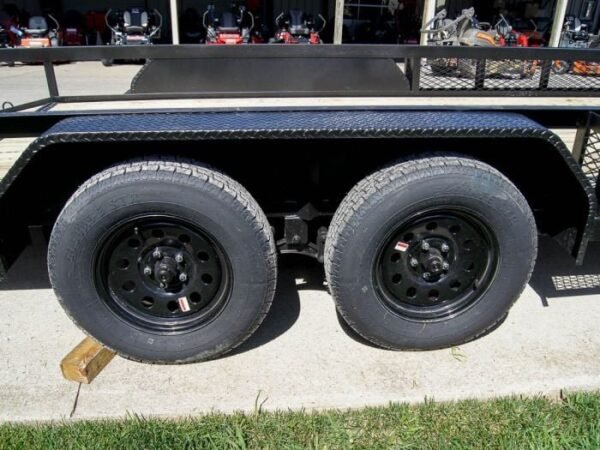 6.4×16 Dovetail Utility Trailer with Side Baskets (2) 3500lb Axles - Image 12